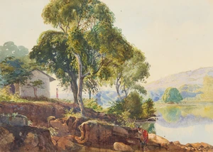 19th Century British
Indian View with Lake
Watercolour on paper
24.6 x 34.8 cm9 3/4 x 13 3/4...