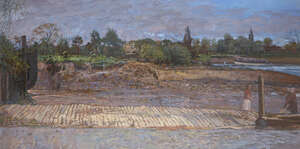 William Bowyer RA, 
British 19262015 - 
 
River Scene; 
 
acrylic on board, signed lower left...
