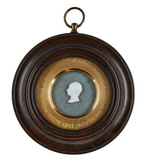 
	
		Attributed to William Tassie, Scottish, 1777-1860, a white paste relief of Right Hon...