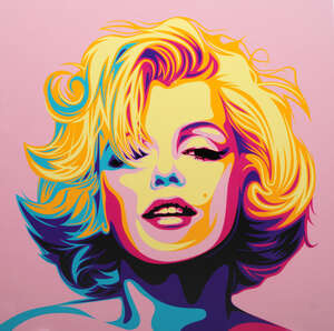 
	
		Rourke Van Dal,
		British b.1969-
		 
		Monroe (Pink); 
		photo print in colours on...