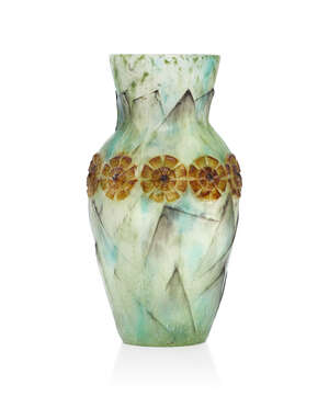 
	
		Gabriel Argy-Rousseau (1885-1953), a pate-de-verre glass vase 
		c.1925, signed in the...