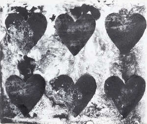 
	
		Jim Dine, 
		American b.1935-
		 
		Dutch Hearts, 1970;
		 
		lithograph with collage on...