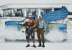 
	
		Siamak Filizadeh (Iranian b. 1970), Rostam and Zaal Join Forces from Rostam 2 The Return...