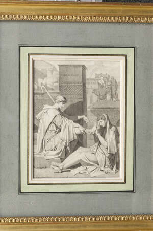 
	
		Alexandre-Évariste Fragonard, 
		French 1780-1850- 
		 
		Scenes from Ancient Greece;...