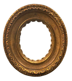 
	
		A French Carved and Gilded Oval Neoclassical Frame, 18th century, with leaf sight, torus,...