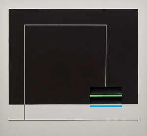 Jules de Goede, Dutch 1937-2007 - Two paintings including 'Concave Concept 3, 2003'; oil and mixed media on constructed canvas, signed, dated and titled on 