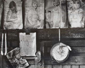 
	
		Ian Beesley, 
		British b.1954- 
		 
		Faded glamour models, in a factory, Bradford;...