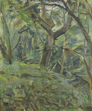 
	
		Anthony Eyton RA, 
		British b.1923- 
		 
		Wood; 
		 
		oil on canvas, signed,...