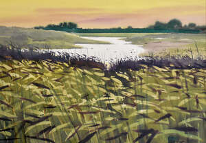 
	
		RTOCharles Bartlett RWS RE ARCA, 
		British 1921-2014- 
		Reeds at Blytheburgh; 
		