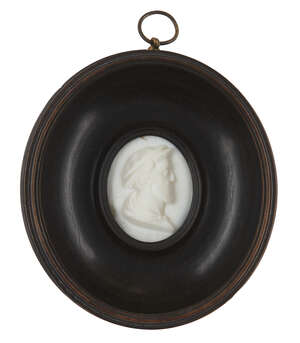 
	
		British School, a white paste portrait of Henry VIII, 19th century, inscribed HEN VIII...