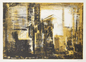 
	
		John Piper CH,
		British 1903-1992-
		 
		Fotheringhay, Northamptonshire: Medieval...
