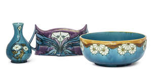 
	
		Minton Secessionist, an Art Nouveau earthenware bowl
		Early 20th Century, printed...