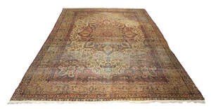 
	
		A Kirman Lavar carpet, Southeast Persia,  late 19th/early 20th century, with elaborate...