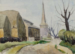 
	
		RTO Elwin Hawthorne, 
		British 1905-1954- 
		 
		St. James, Kidbrooke, mid-1930s;...