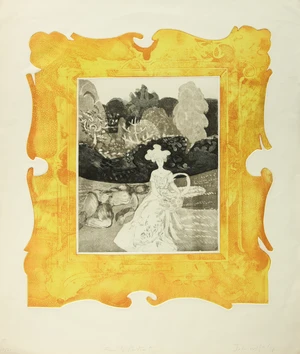 John Wolseley,&nbsp;British b.1938-&nbsp;Family Portrait;&nbsp;etching and aquatint with embossing in colours...