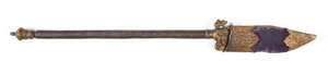 To Be Sold With No Reserve
A gilt-copper elephant axe (Bhuj),
India, Kutch, 19th century,
the...