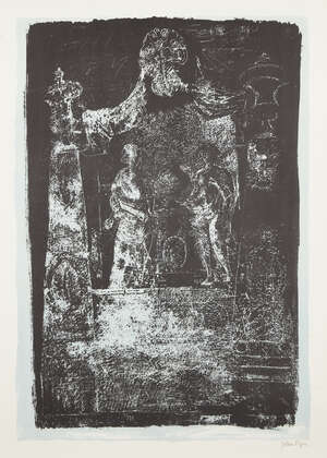 
	
		John Piper CH,
		British 1903-1992-
		 
		Exton, Rutland: Monument by Grinling Gibbons...