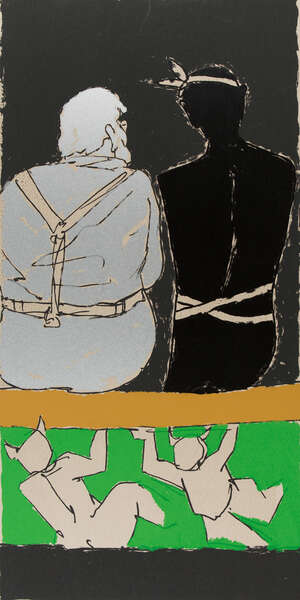 
	
		MOVED TO RL 18
		 
		Maqbool Fida Husain (India 1913-2011), Serigraph from OPCE series,...