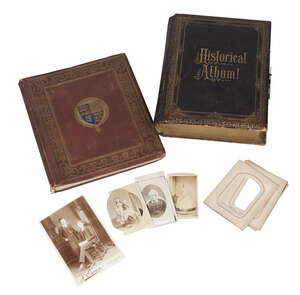 A collection of military and other seal imprints, late 19th/early 20th century, within a bound...