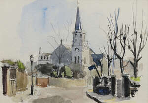 
	
		Elwin Hawthorne,
		British 1905-1954- 
		 
		Vanbrugh Park, Blackheath, 1934; 
		 
		