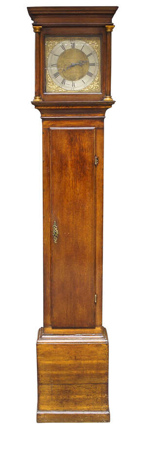 
	
		A longcase clock by Wilmshurst and Son of Brighthelmston, mid 18th century, the plain...