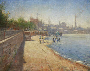 
	
		Christopher Richard Wynne Nevinson ARA, 
		British 1889-1946 - 
		&nbsp;
		The Thames, 1911;...