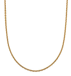 A chain-link necklace, of faceted fetter-link design, length 23.0cm
		 