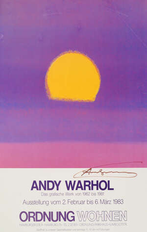 
	
		After Andy Warhol, American 1928-1987- "Andy Warhol Ordnung Wohhen", 1983;...