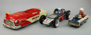 
	
		A Nomura Police Patrol car, in original box, together with a Marx Jetspeed racer, in...