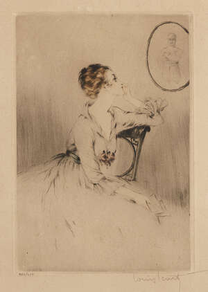 
	
		Louis Icart (1880-1950), 'Chronicles of Women' (The Wife)
		c.1917, L'Epouse, signed in...