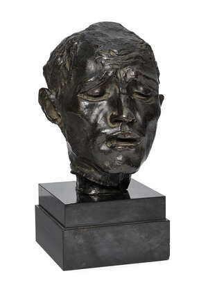 
	
		After Auguste Rodin, French, 1840-1917, bronze bust of a man, possibly Pier de Wiesseur,...