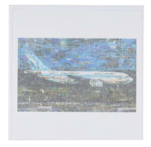 
	
		Vik Muniz, 
		Brazilian b.1961-
		 
		Jetliner, 2014;
		 
		digital print in colours on...