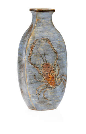 
	
		Martin Brothers (Pottery 1873-1914), a stoneware Aquatic vase of flattened form
		Signed...