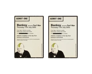 Bansky,British b. 1974-
Turf War VIP Invites, 2003; Pictures of Walls books, 2005;
offset prints on...