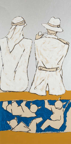 
	
		Maqbool Fida Husain (India 1913-2011), Serigraph from the OPCE Series, ed. 111/125,...