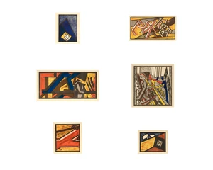 David Bomberg,&nbsp;British 1890-1957,&nbsp;Russian Ballet, 1919;&nbsp;six lithographs in colours on wove,&nbsp;from the...