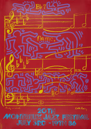 
	
		Keith Haring & Andy Warhol, 
		American 1958-1990 & 1928-1987-
		 
		Montreux Jazz...