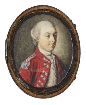 
	
		Circle of Abraham Daniel, 
		British c.1750-1806- 
		 
		Portrait miniature of a...