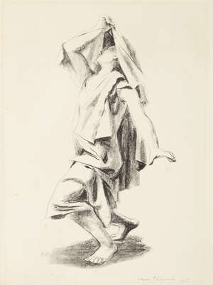 
	
		Hans Feibusch, German/British 1898-1998- Standing man; lithograph, signed, initialled,...