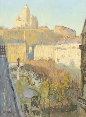 André Georges Barbier, French 1883-1970 - Paris Montmartre Sacre Coeur, 1906; oil on canvas, signed and dated lower left 'André Barbier 1906', 73.4 x 54.2