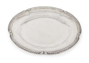 
	
		A large French silver serving plate, André Aucoc, Paris, 1887-1911, retailed by Maison...