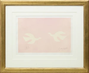 Georges Braque,&nbsp;French 1882-1963,&nbsp;Untitled, from Le Tir &agrave; L'Arc, 1960;&nbsp;lithograph in colours on...
