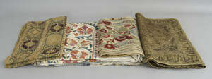 
	
		A Susani embroidered cotton prayer mat, Central Asia, 19th/early 20th century, of...
