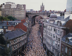 
	
		Spencer Tunick,
		American b. 1967-
		 
		Newcastle Gateshead, 2005;
		 
		c-print on...