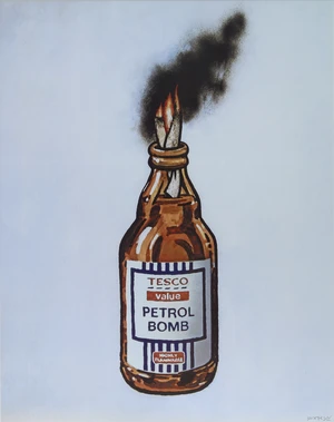 Banksy,&nbsp;British, 1974,&nbsp;
Tesco Petrol Bomb, 2011;&nbsp;
offset lithograph in colours,&nbsp;signed in the...