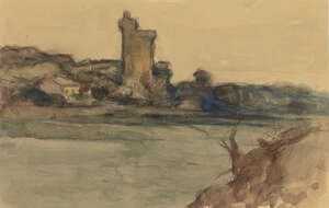 
	
		Marcel Arnaud, 
		French 1877-1956- 
		 
		Vue crépusculaire; 
		 
		watercolour,...