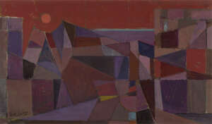 Jan Ekiert, 
		Polish/French 1907-1993- 
		 
		Sunrise over townscape; 
		 
		oil on board, signed 'Ekiert' lower left, 31.5 x 53.5 cm (ARR) 
	