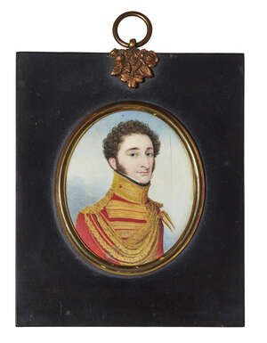 
	
		Circle of Nathaniel Plimer, 
		British 1757-1822- 
		 
		Portrait miniature of a...