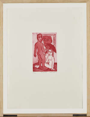 
	
		Eileen Cooper OBE RA, 
		British b.1953- 
		 
		Private View, 2005; 
		 
		etching with...