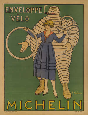 
	
		Fabien Fabiano (1883-1962), an advertising poster
		'MICHELIN ENVELOPPE VELO' 
		